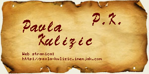 Pavla Kulizić vizit kartica